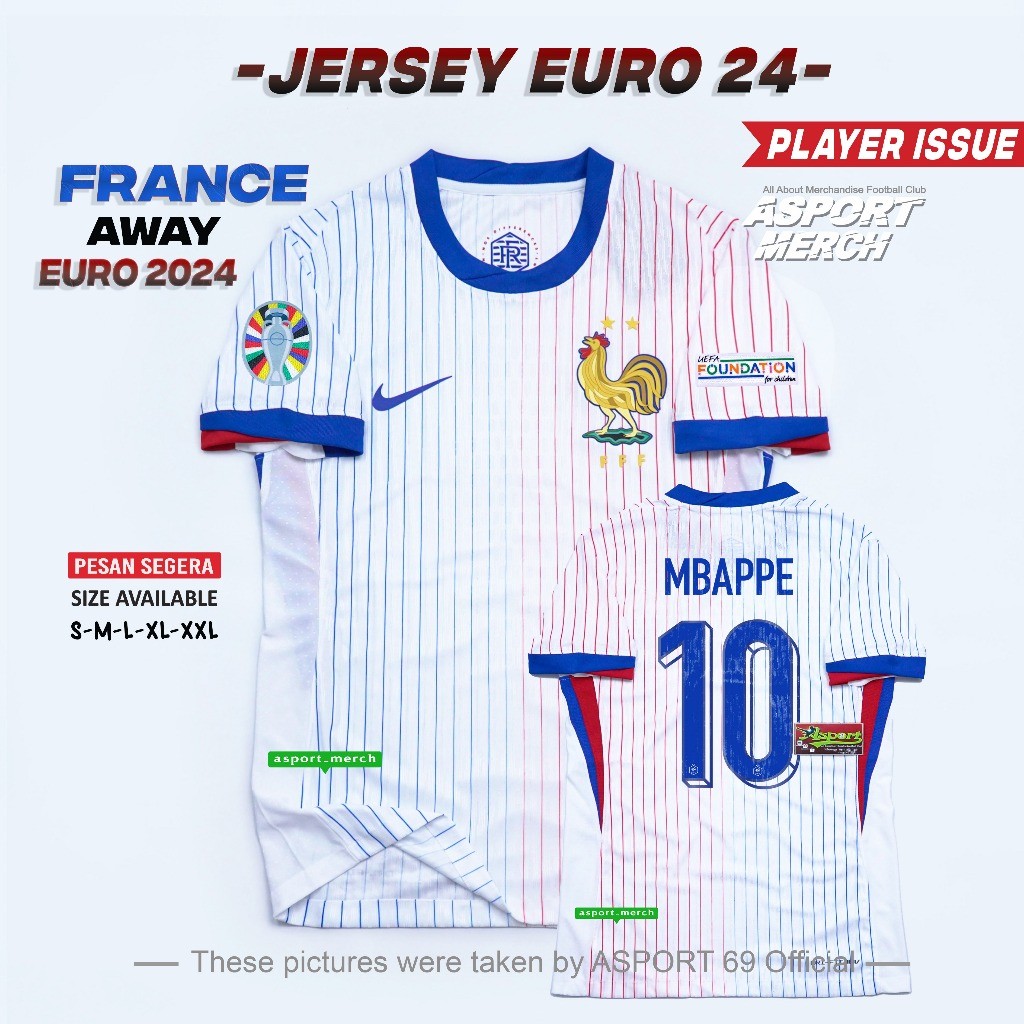 ASPORT PERANCIS AWAY 2024 PLAYER ISSUE FRANCE AWAY EURO 2024 2025 PREMIUM HIGH QUALITY