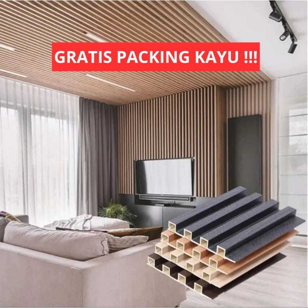 WallPanel PVC Dekorasi Dinding wood panel wall panel Pengganti Stiker Dinding Wallpaper