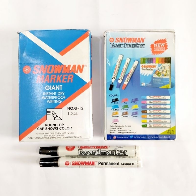 

Spidol Snowman/Spidol Snowman Hitam/Spidol Permanen/Spidol Hitam/Spidol White Board/Spidol Besar/Spidol permanen - ARM