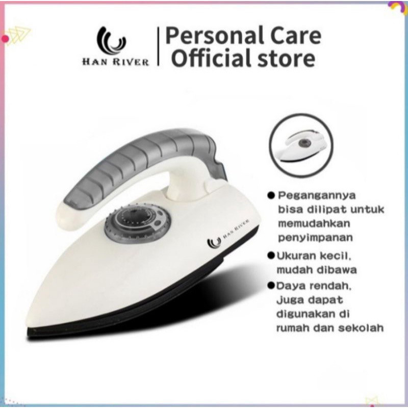 New Setrika Mini Han River / Setrika portable bisa dilipat premium