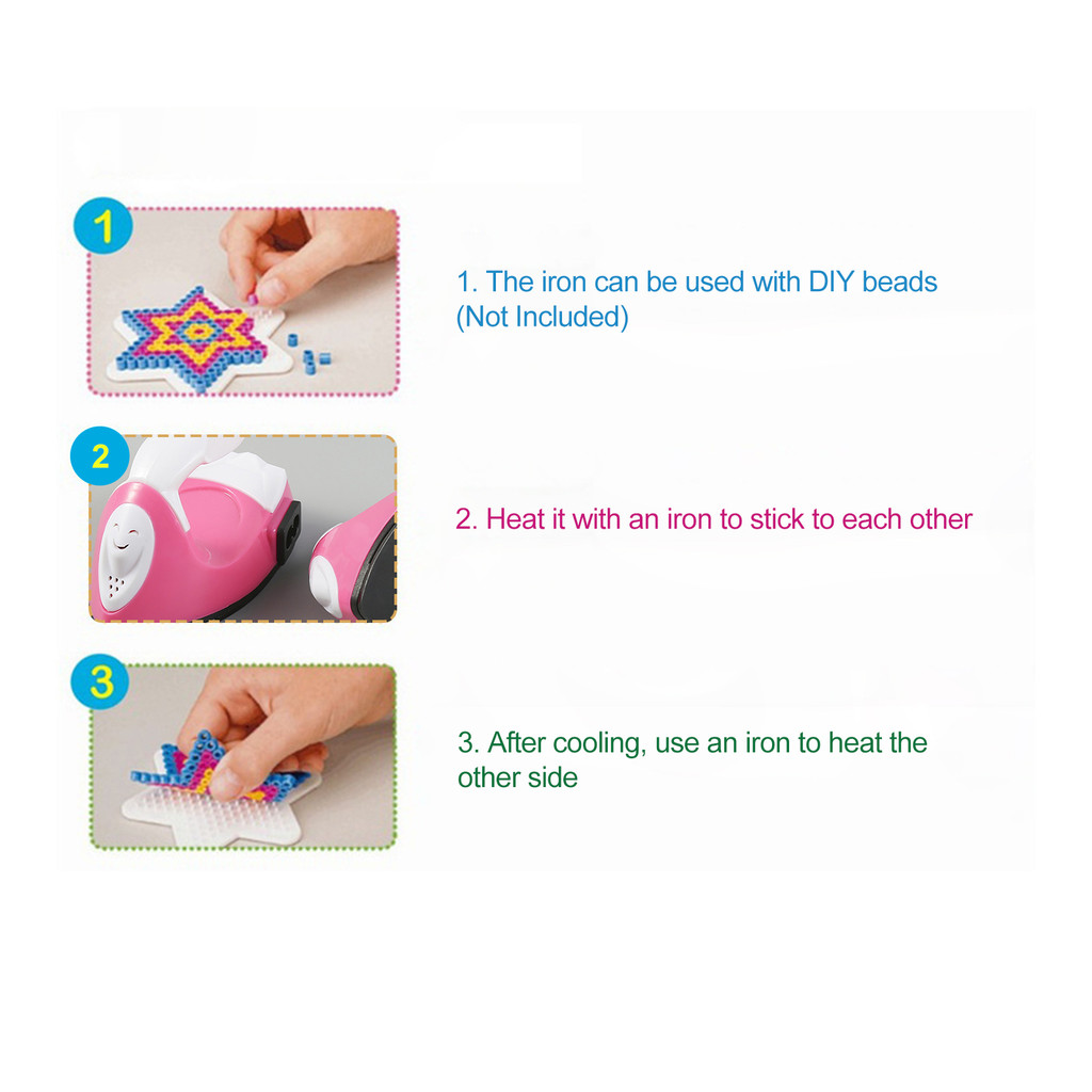 

Mini Handheld Garment Iron Non-Stick Portable Electronic Iron for DIY Art and Craft with US Plug