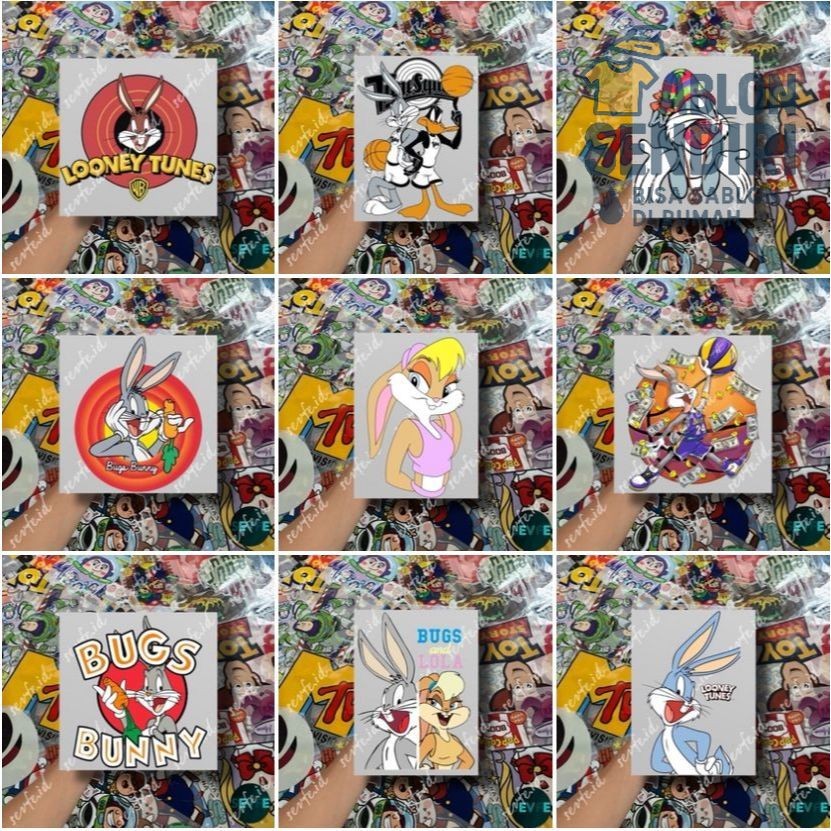 

Stiker DTF Sablon Setrika Sablon Stiker BUGS BUNNY