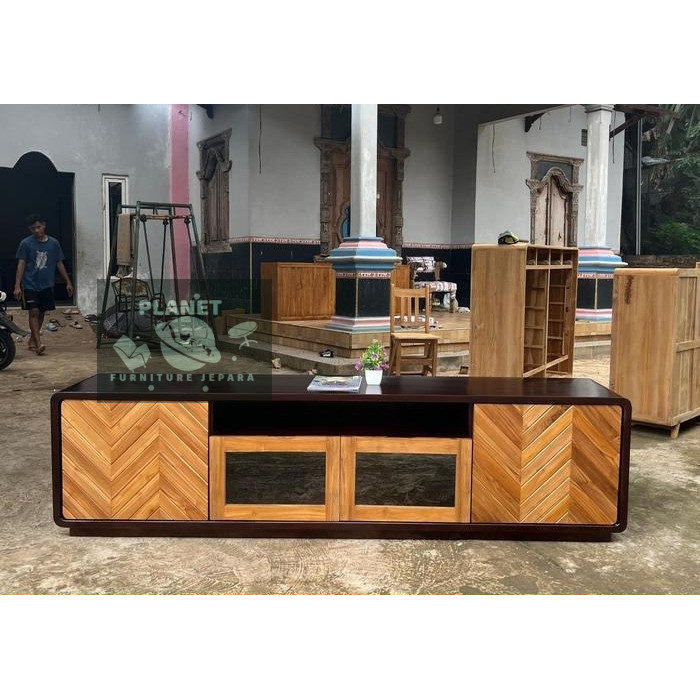 Bufet Tv Meja tv kayu jati Custom Minimalis  Meja TV kayu jati buffet jati minimalis