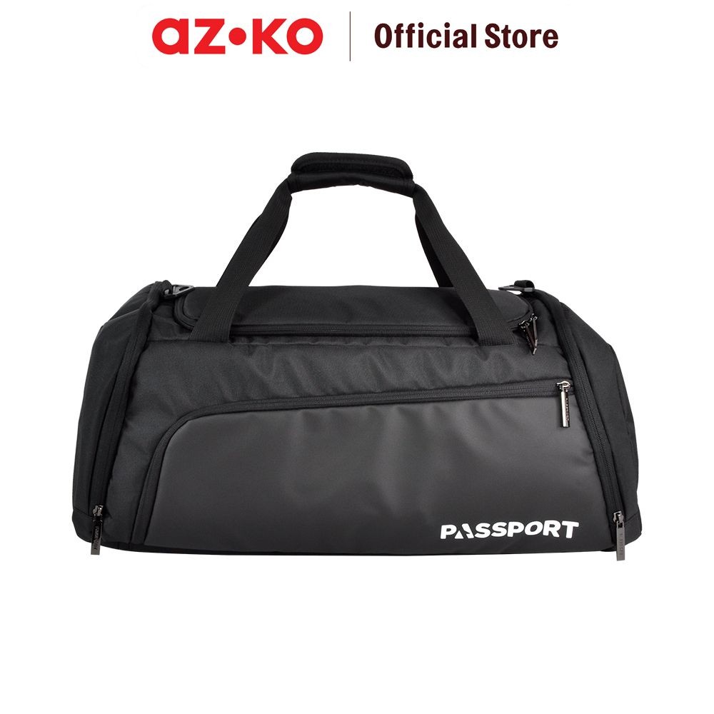 AZKO Passport Ryder Tas Duffle - Hitam Foldable Duffle Bag Tas Belanja Lipat Hand Carry Bag Tas Trav