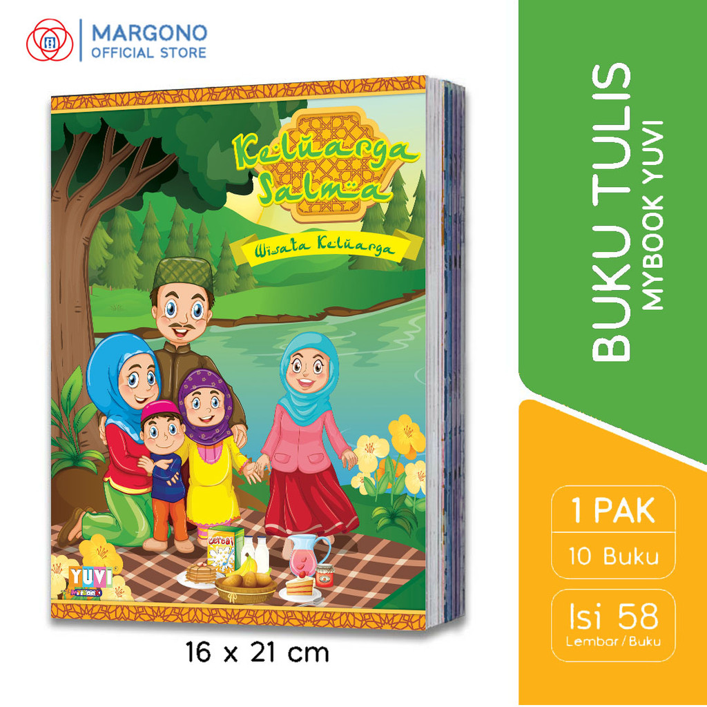 

My Book Yuvi Buku Tulis Tebal A5 Salma 58 Lembar - 10 Buku Sekolah