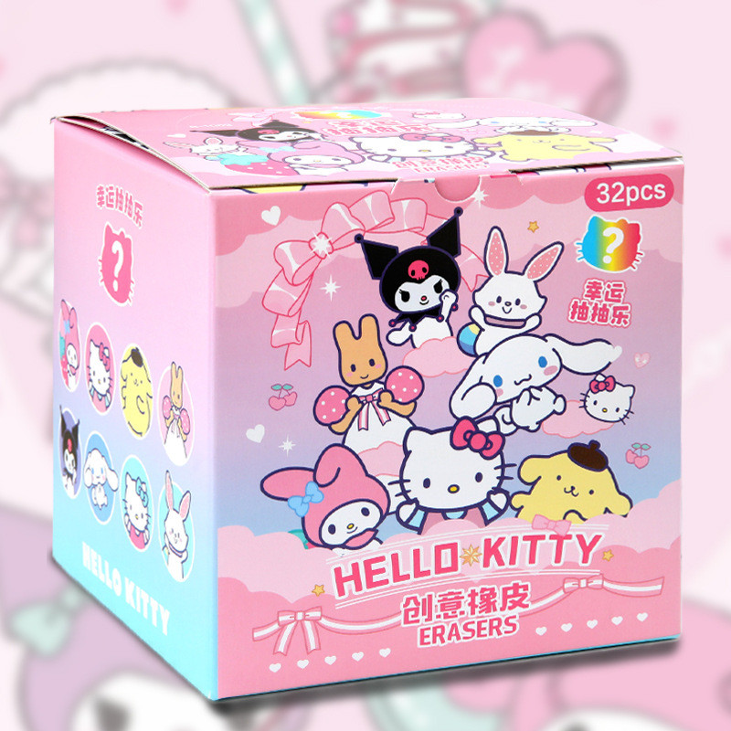 

Sanrio Cartoon Eraser Rubber 16/32pcs Kawaii Students Stationery Kuromi Hello Kitty 3d Eraser Clean Tools School Children Gifts