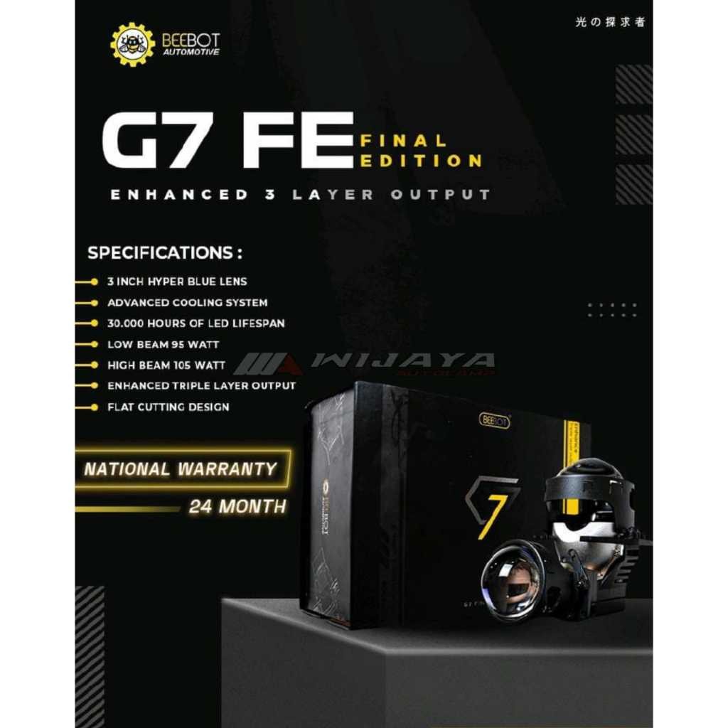 Projector Bi-LED Headlamp G7 Final Edition 3 Inch BeeBot ( 2 Pcs ) - Square (Kotak)