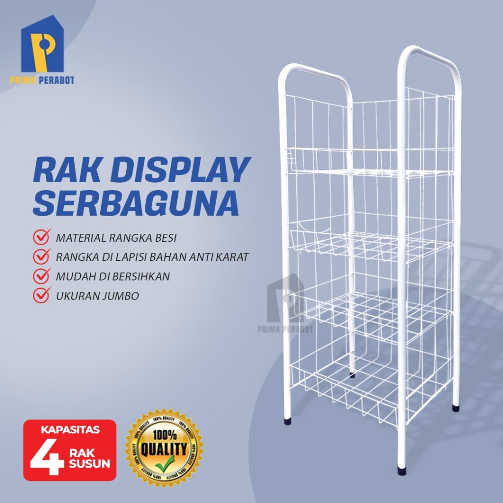 Rak Chiki Jumbo Rak Display Serbaguna Susun 4