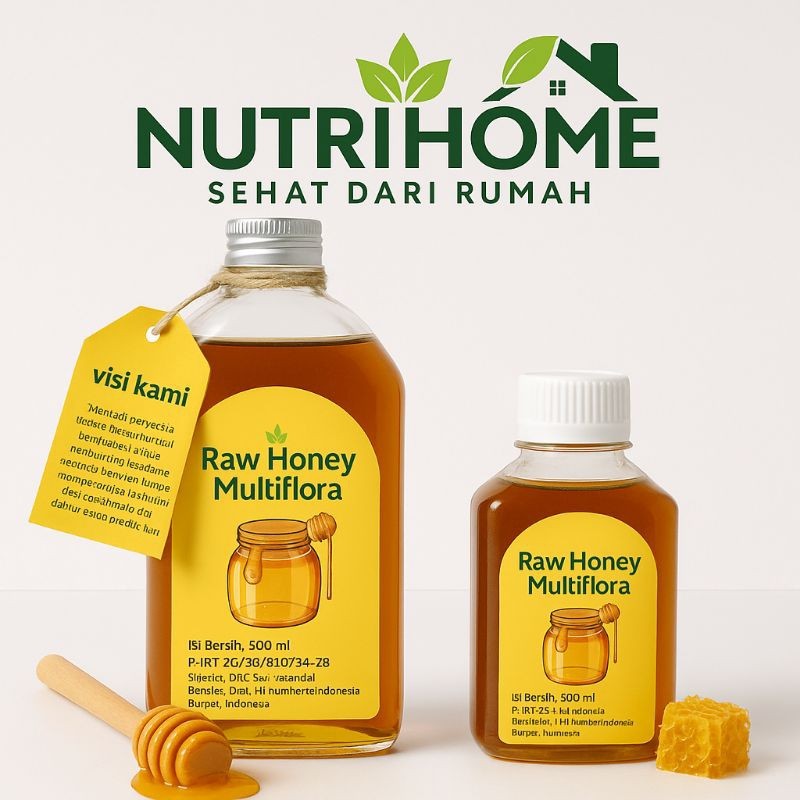 

Nutrihome Exlusive Madu Hutan Asli Multiflora 500 Ml Botol Kaca Miring