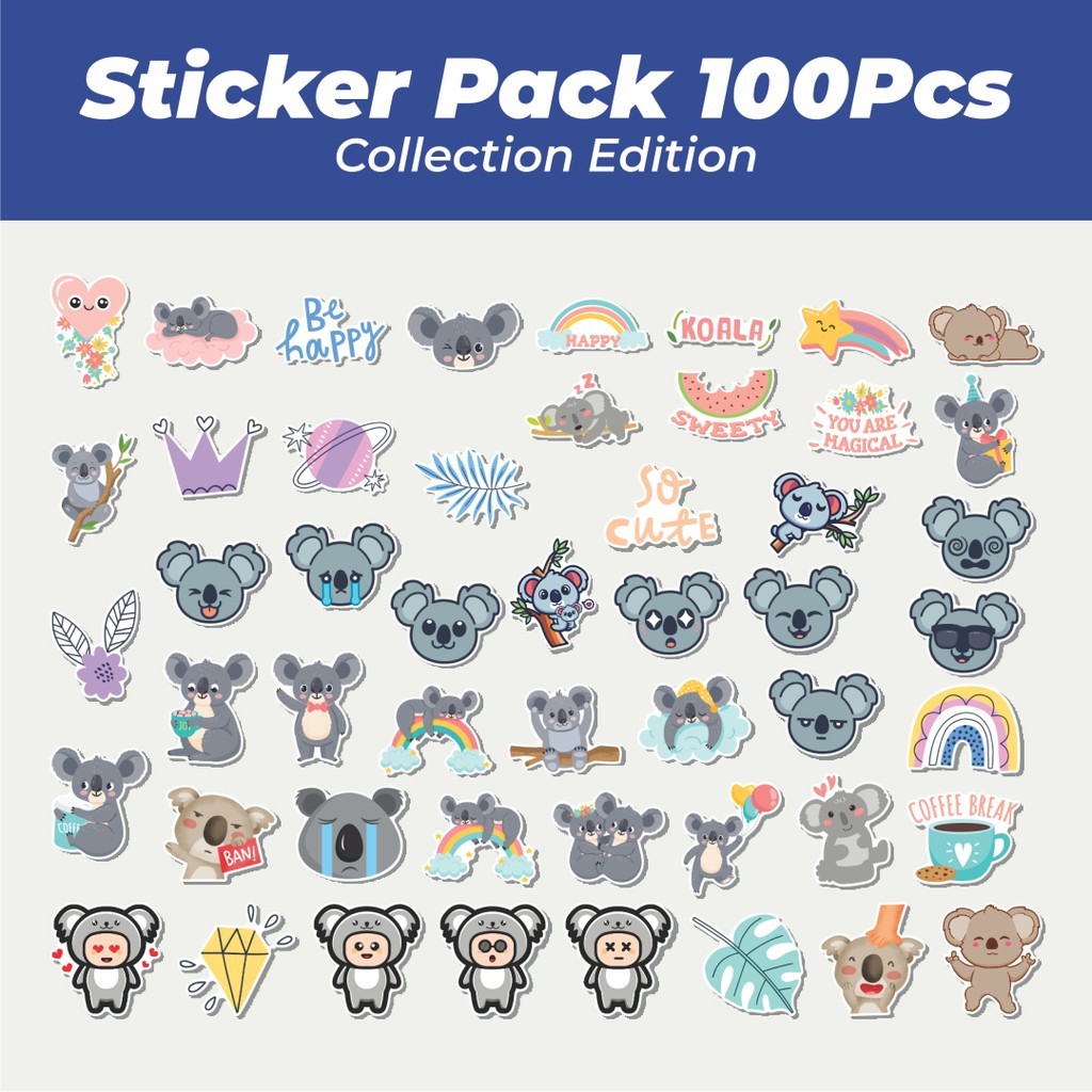 

Hot Sticker Hewan Koala Lucu Anti Air Stikers Berperekat Waterproof Sticker Decal Buat Motor Helm Buku Journal Koper Casing HP Laptop Botol Minum