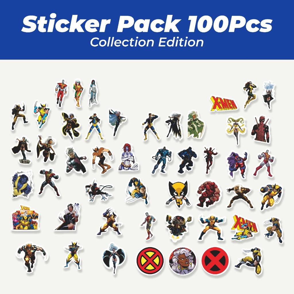 

Hot Sticker Kartun X-Men Sticker Lucu Anti Air Stikers Berperekat Waterproof Sticker Decal Buat Motor Helm Buku Journal Koper Casing HP Laptop Botol Minum