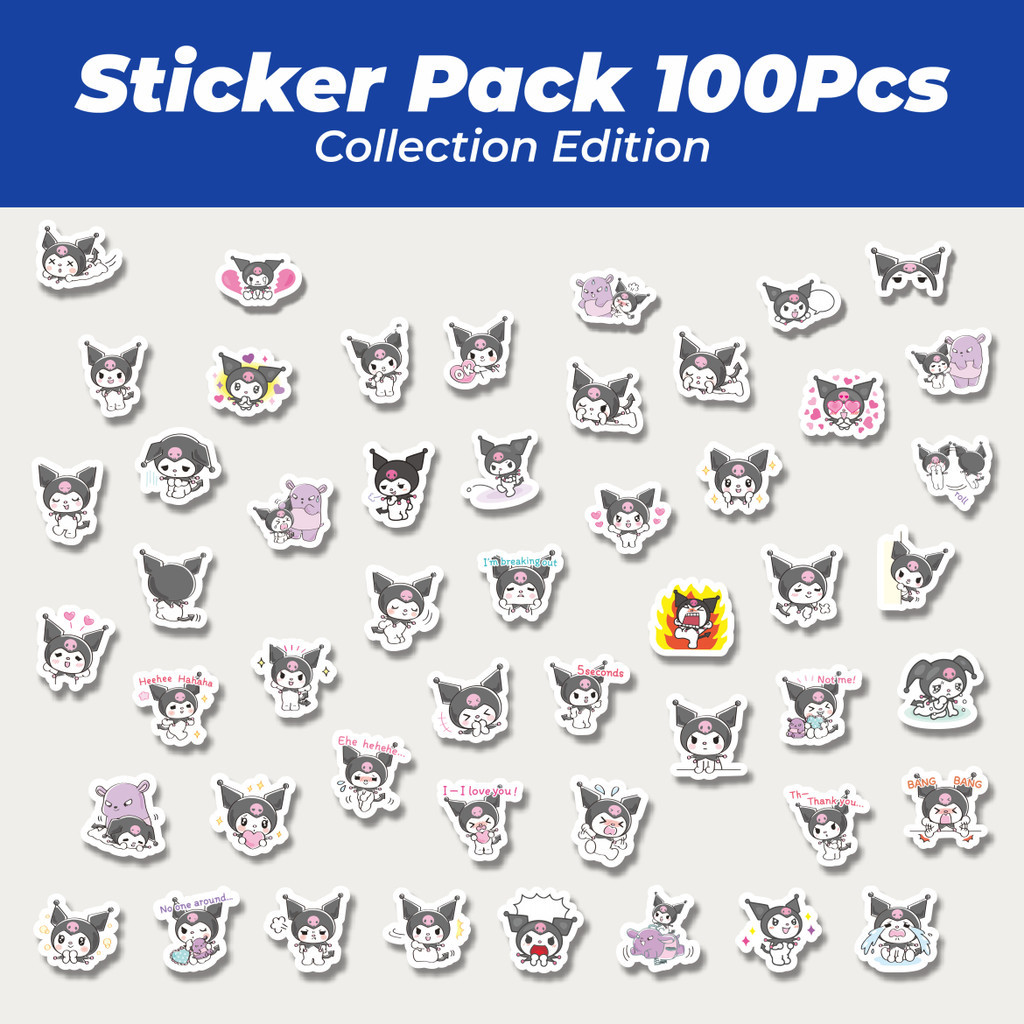 

Hot Stiker Kartun Kuromi Versi 2 Lucu Anti Air Stikers Berperekat Waterproof Sticker Decal Buat Motor Helm Buku Journal Koper Casing HP Laptop Botol Minum