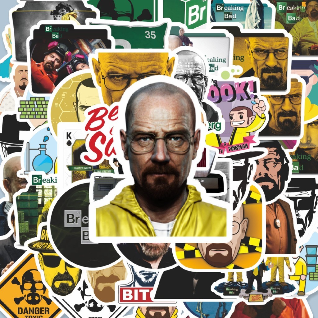 

100PCS Lucu Stiker Breaking Bad Stiker Aesthetic Stiker Anti Air Stikers Berperekat Waterproof sticker decal buat Motor Helm Buku Journal Koper Casing HP Laptop Botol Minum Hadiah anak