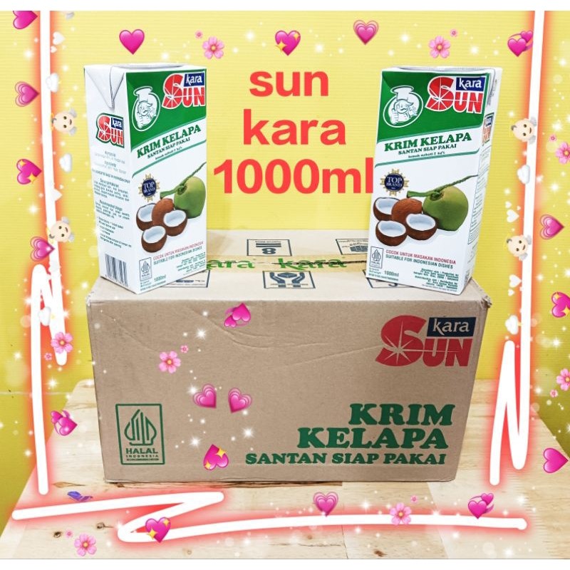 KARTON SANTAN SUN KARA 1 LITER 1 DUS ISI 12PC