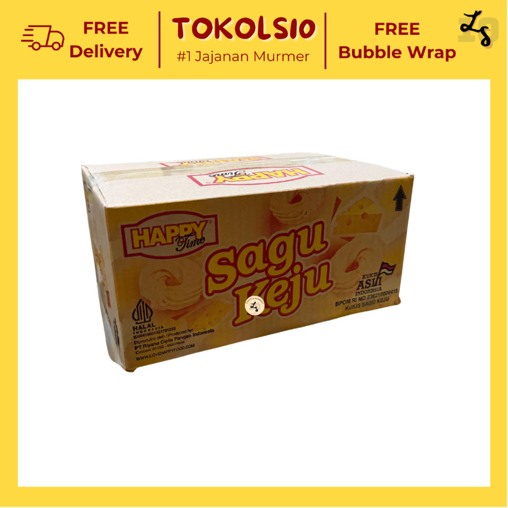 

[1 DUS] Sagu Keju Happy Time 6x20 pcs @10gr