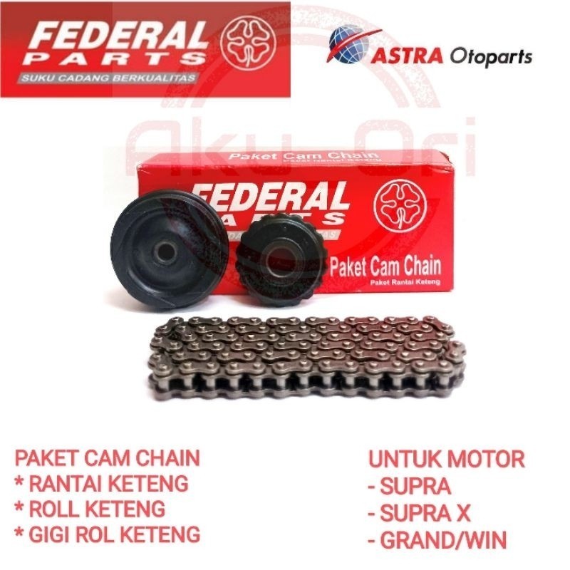 RANTAI KETENG SUPRA (086) FEDERAL SET rantai kamprat set grand win