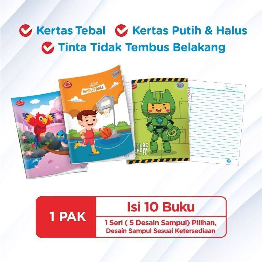 

Buku Tulis SiDU 38 Lembar Per Pack Isi 10 Pcs/buku