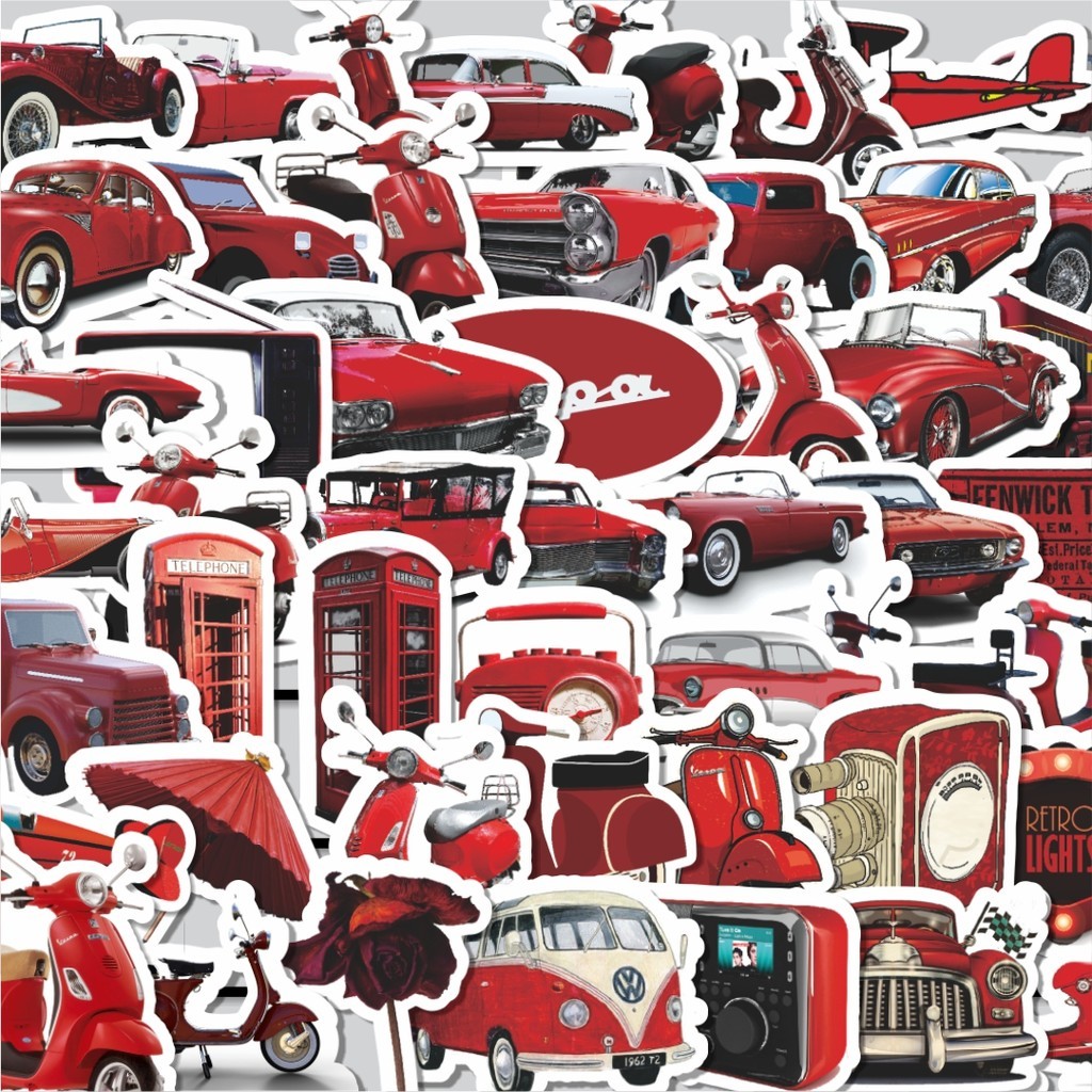 

Stiker Cutting Pack Stiker Mobil Motor Vespa Merah Isi 100Pcs Series Aesthetic Lucu Keren Untuk Koper Bahan Vynil