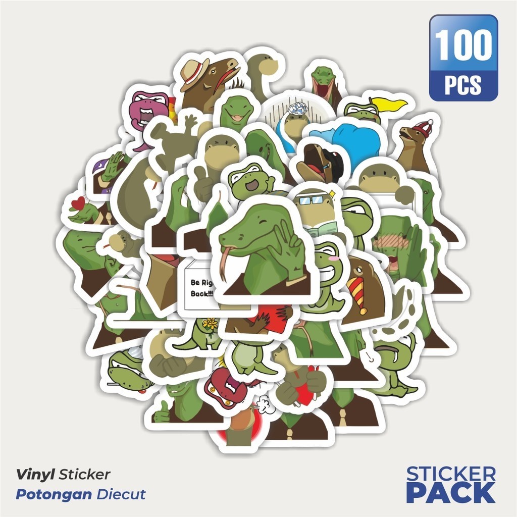 

Stiker Vinyl Sticker Hewan Komodo Waterproof Aesthetic- Untuk Laptop, Motor, dan Helm - Paper Stationery Pack