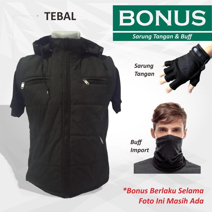 Jaket Rompi Motor Anti Angin Pelindung Dada Pria Wanita Kasual Korean Style Bahan Parasut Dacron Sak