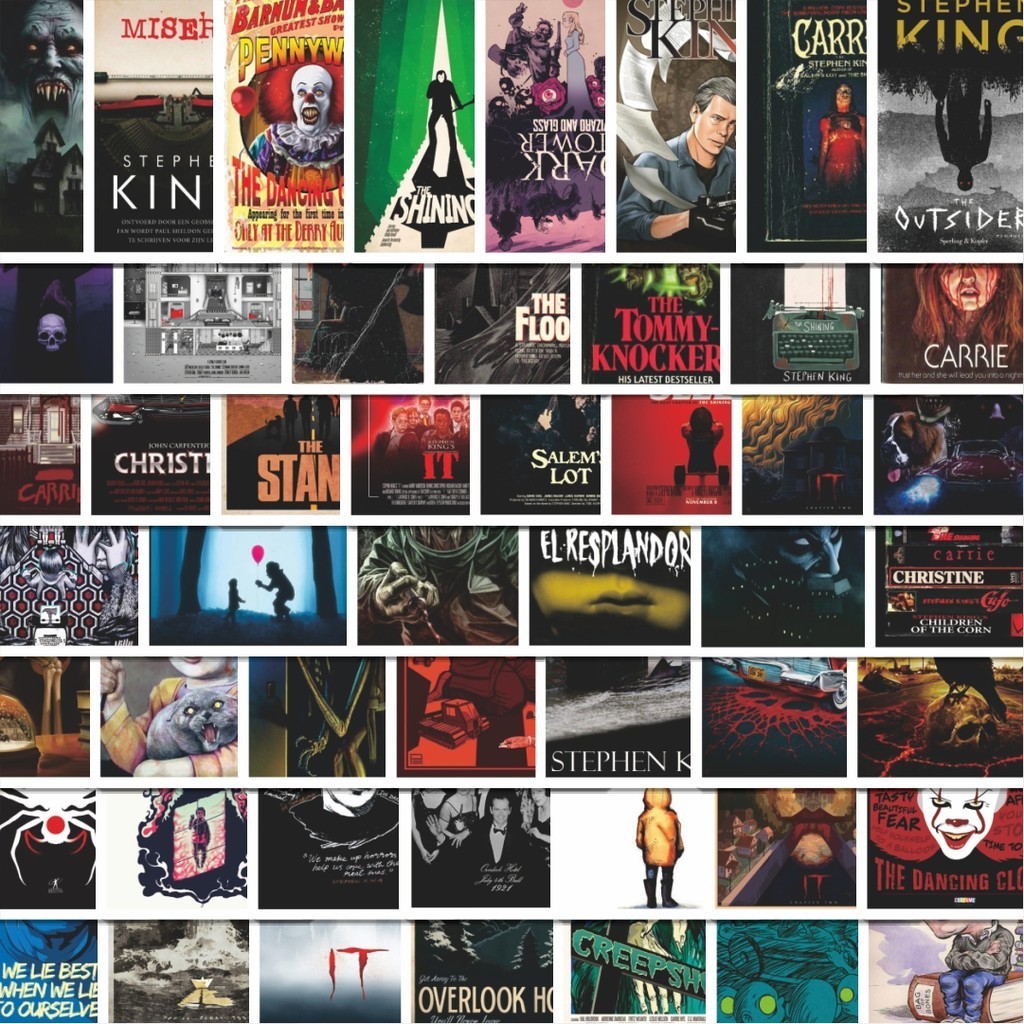 

Stiker Cutting Pack Stiker Poster Film/Novel Karya Stephen King Isi 100Pcs Series Aesthetic Lucu Keren Untuk Koper Bahan Vynil