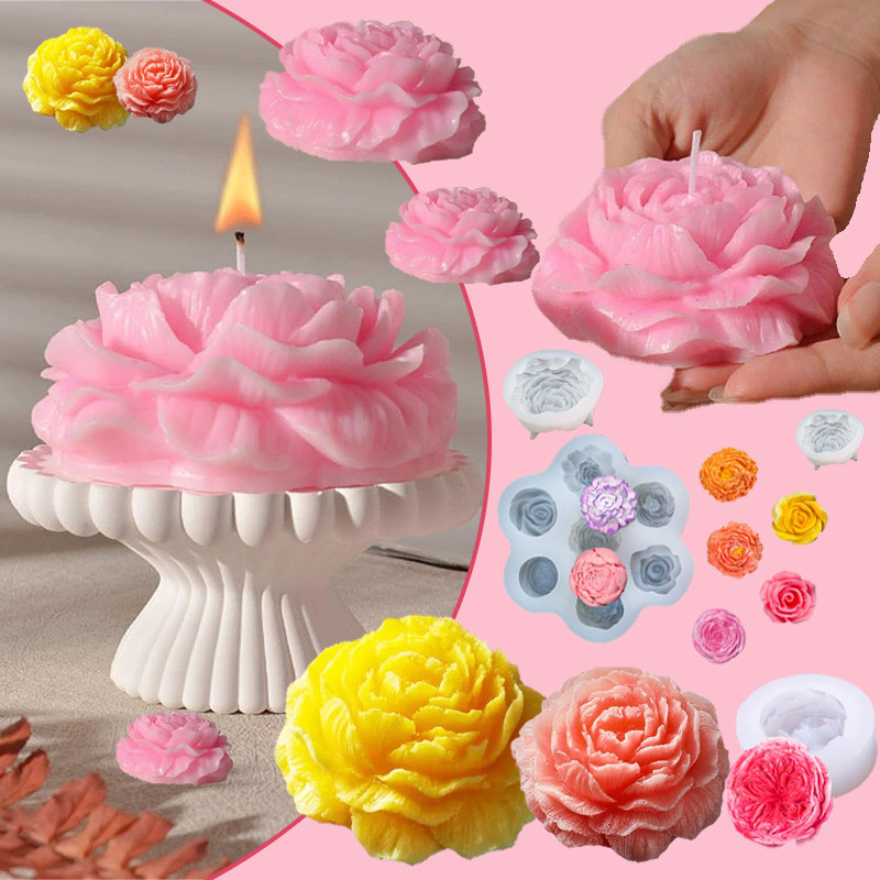 3D Silikon Bunga Cetakan Penyebar Cetakan Puding Silikon Cetakan Silikon DIY Melati Cetakan Puding