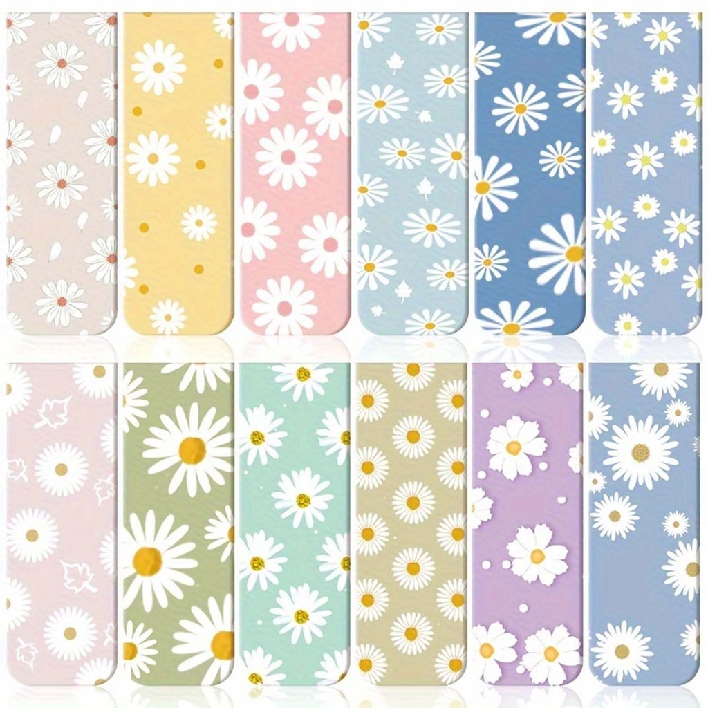 

12pcs shivering Magnetic Bookmarks For Flower Planner Magnetic Bookmark Assorted Book Magnets Page Markers Clip