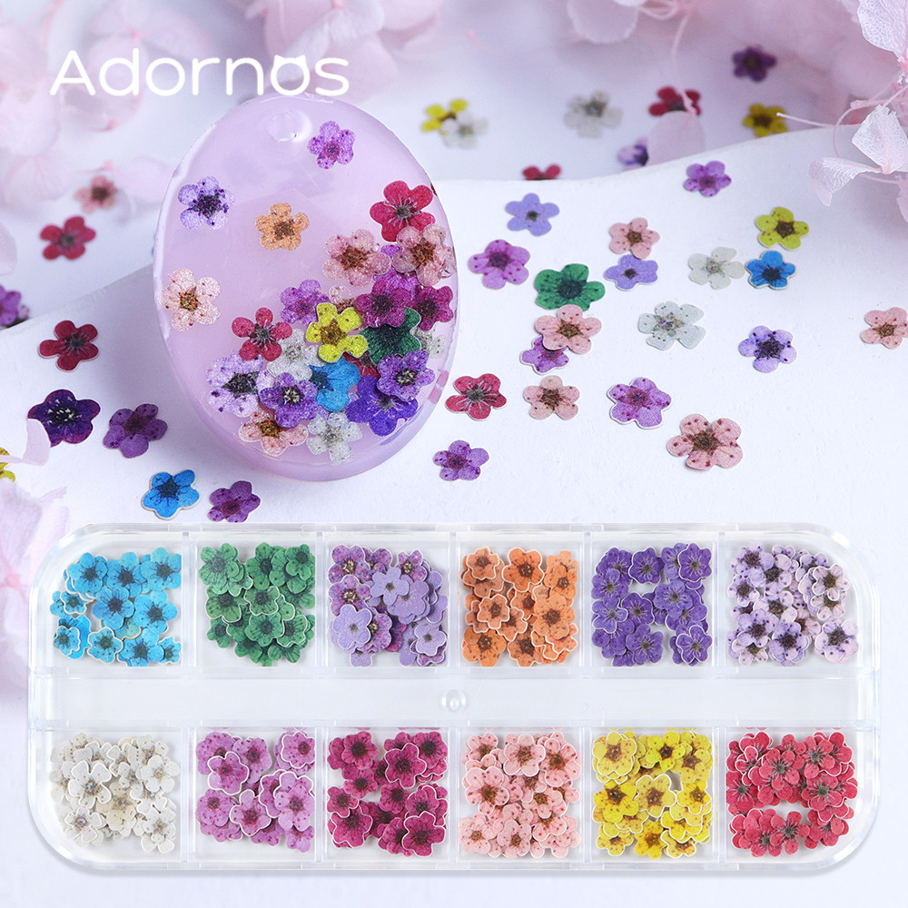 

300pcs/box Plum Blossom Wood Pulp Flowers Chips Epoxy Resin Filling UV Resin Decorative Paper Flower DIY Keychains Crafts Making