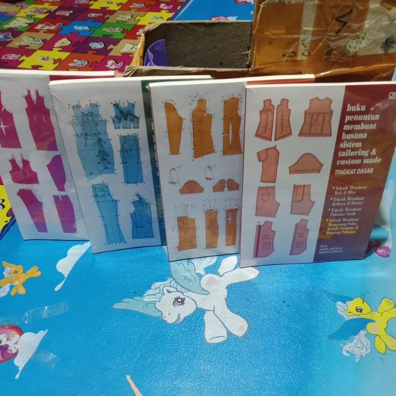 NEW paket buku penuntun membuat pola busana tingkat terampil-mahir-dasar sistem tailoring & custom m
