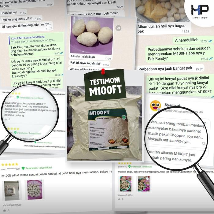 

M100FT - Pengenyal,pemadat,pengering bakso,siomay,dll |Pengikat lemak - 400 gram