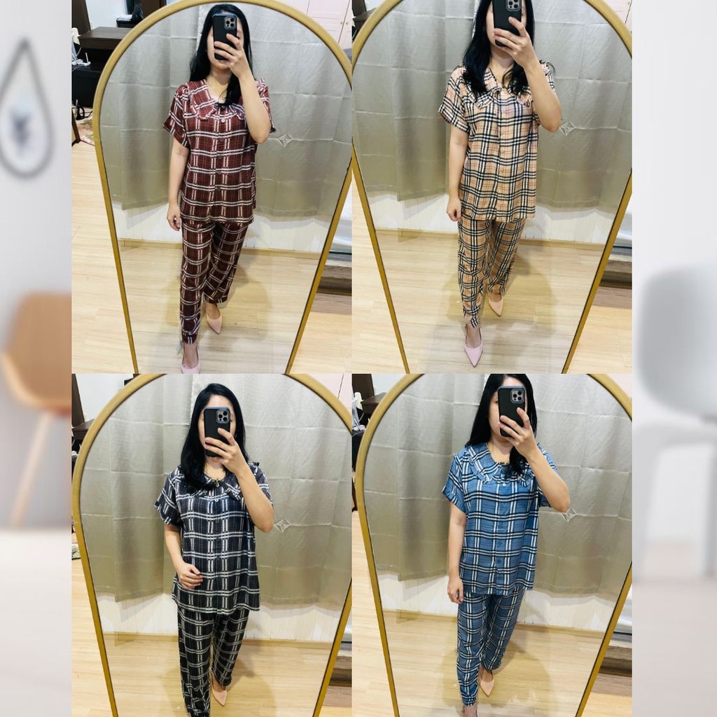 Setelan Rayon Sielie AA / 15 | Baju Tidur Sielie Lengan Pendek