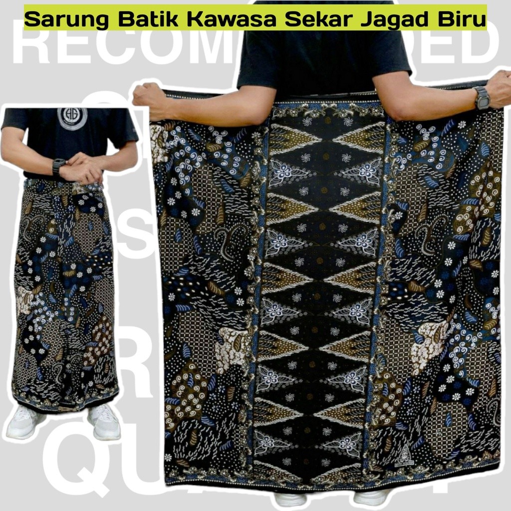 Sarung Batik Sekar Jagad Biru/Sarung Batik Pekalongan/Sarung Batik Gus Iqdam/Sarung Gus Kautsar/Saru