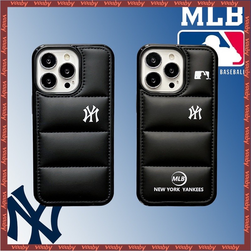 Olahraga mode MLB New York Yankees Down jaket Phone Case Cocok untuk IPhone16 16Pro 16ProMax 15 15Pr
