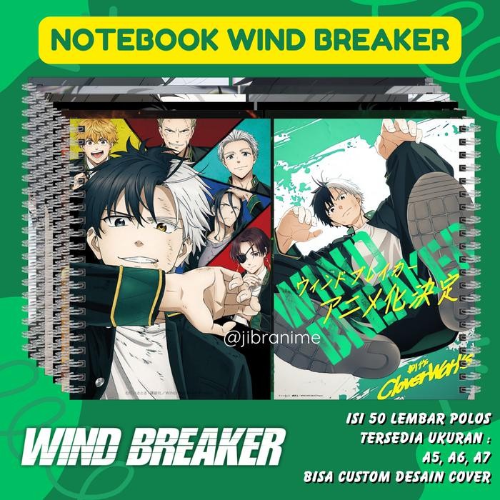 

note book anime WIND BREAKER / notebook anime WIND BREAKER / buku catatan anime WIND BREAKER - NO.1, A5