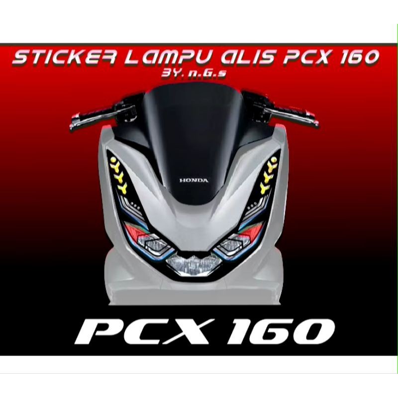 Stiker alis lampu depan pcx 160 variasi lampu Alis pcx