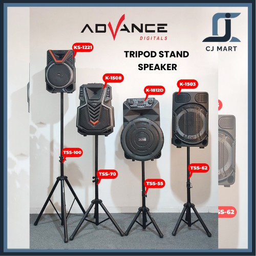 Advance Stand Speaker Tiang Tripod Speaker Besi Tinggi 100-171cm TSS70