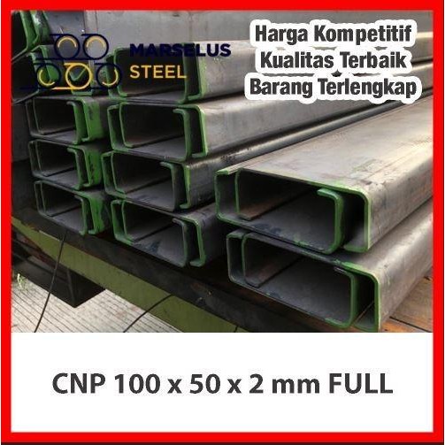 CNP 100 x 50 x 3mm FULL Merek GG Berkualitas - BESI KANAL C - 6 meter