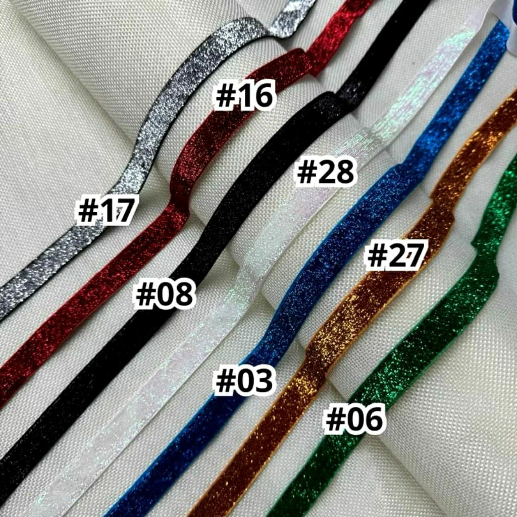 

1 YARD - 1.6 CM PITA VELVET BELUDRU GLITER KASAR / BELUDRU GLITER KASAR / VELVET GLITER KASAR