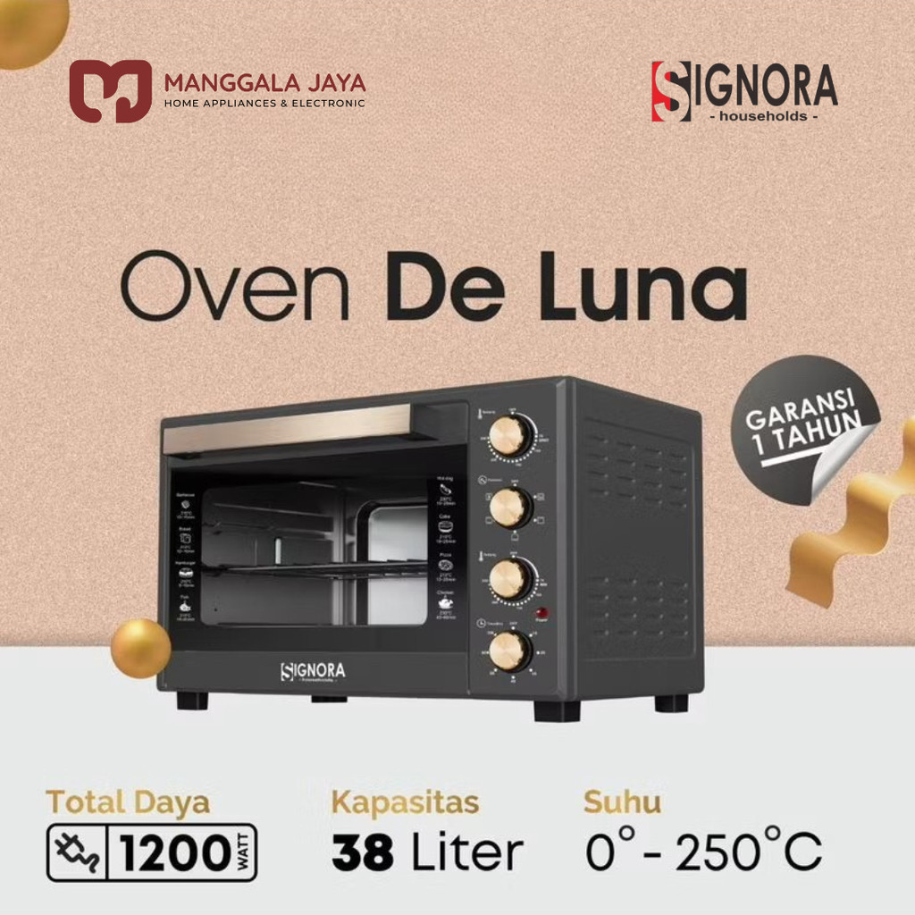 Signora Oven Listrik De Luna 38 Liter