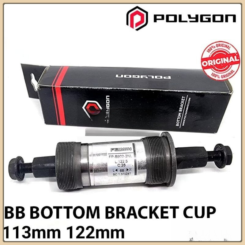 BB BOTTOM BRACKET 113 122 POLYGON AS TENGAH SEPEDA BEARING KLAKER LAHER LAKER MTB FEDERAL MINION FIX