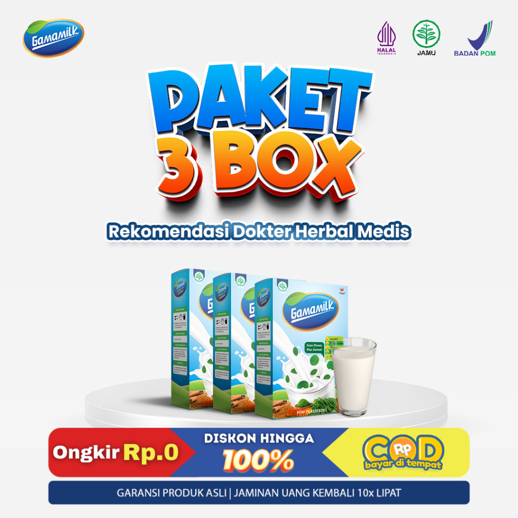 

GAMAMILK - 3 Box Susu Etawa Ekstrak Gamat dan Daun Kelor Memilhara Kesehatan dan Menambah Gizi