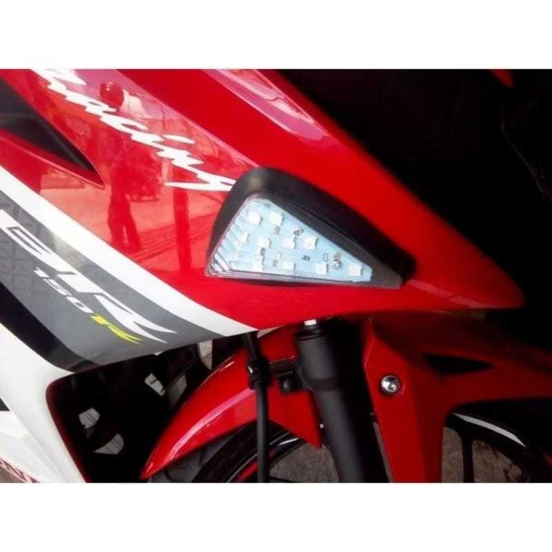 PROMO LAMPU SEN TEMPEL SEGITIGA LED UNIVERSAL BUAT R15 V3 CBR150R NINJA250 KARBU NINJA250 RR MONO LA