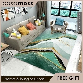 Karpet Lantai Polyester Ukuran 100 x 150 cm Karpet Marble Estetik Karpet Permadani Karpet Pola Batu 