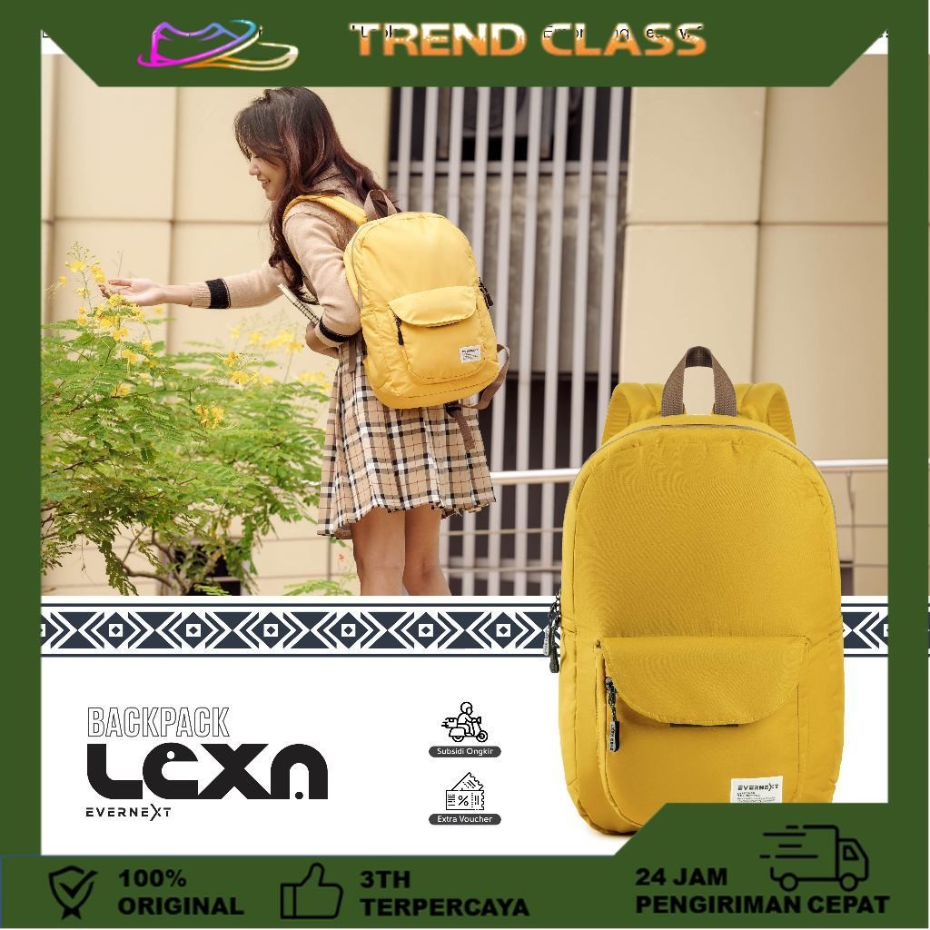 Tas Ransel Wanita Tas Sekolah Wanita Backpack Laptop Lexa Tas Punggung Wanita by Evernext [Trend Cla