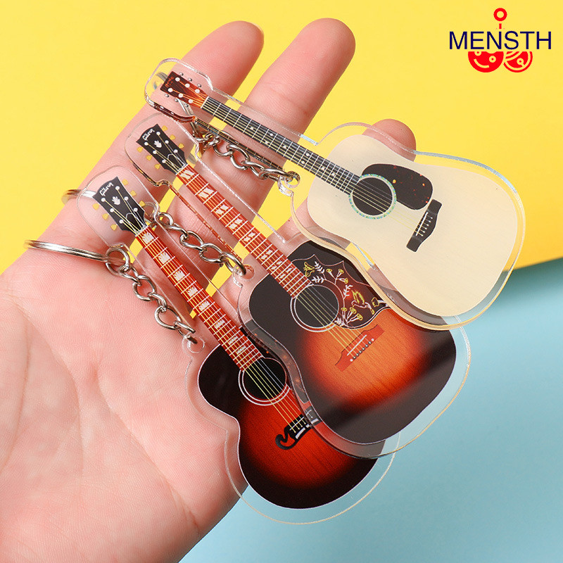 CODGantungan Kunci Gitar Gantungan Kunci Gantungan Kunci Gitar Gibson Hummingbird Kreatif-Me