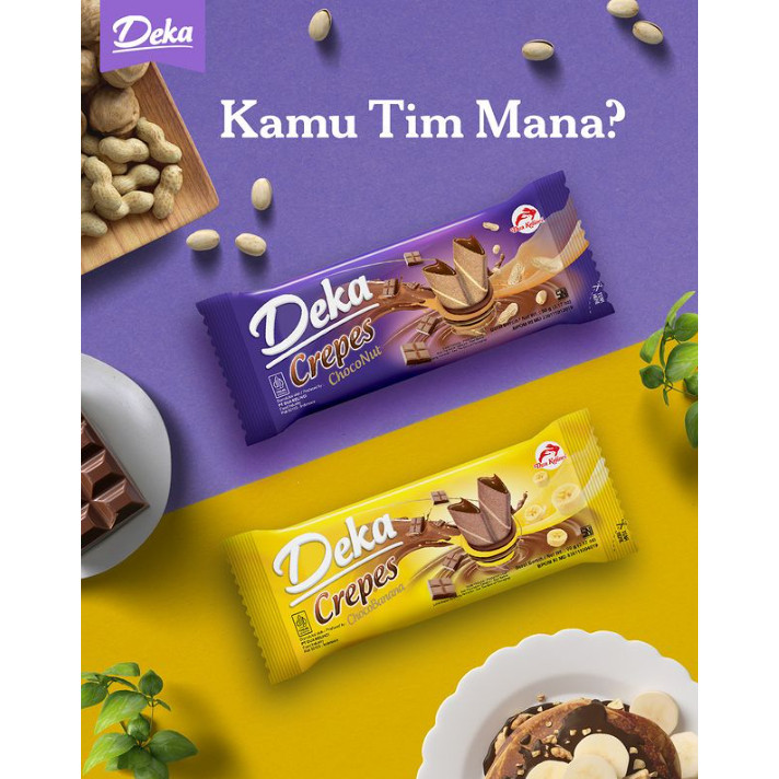 

[ BERKAH ] Deka Crepes Dua Kelinci Box isi 12 x 10gr Choconut Chocobanana Snack Cemilan Anak Murah