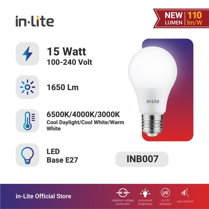 in-Lite Lampu Bohlam LED in-Lite Lampu Bohlam LED 15 Watt