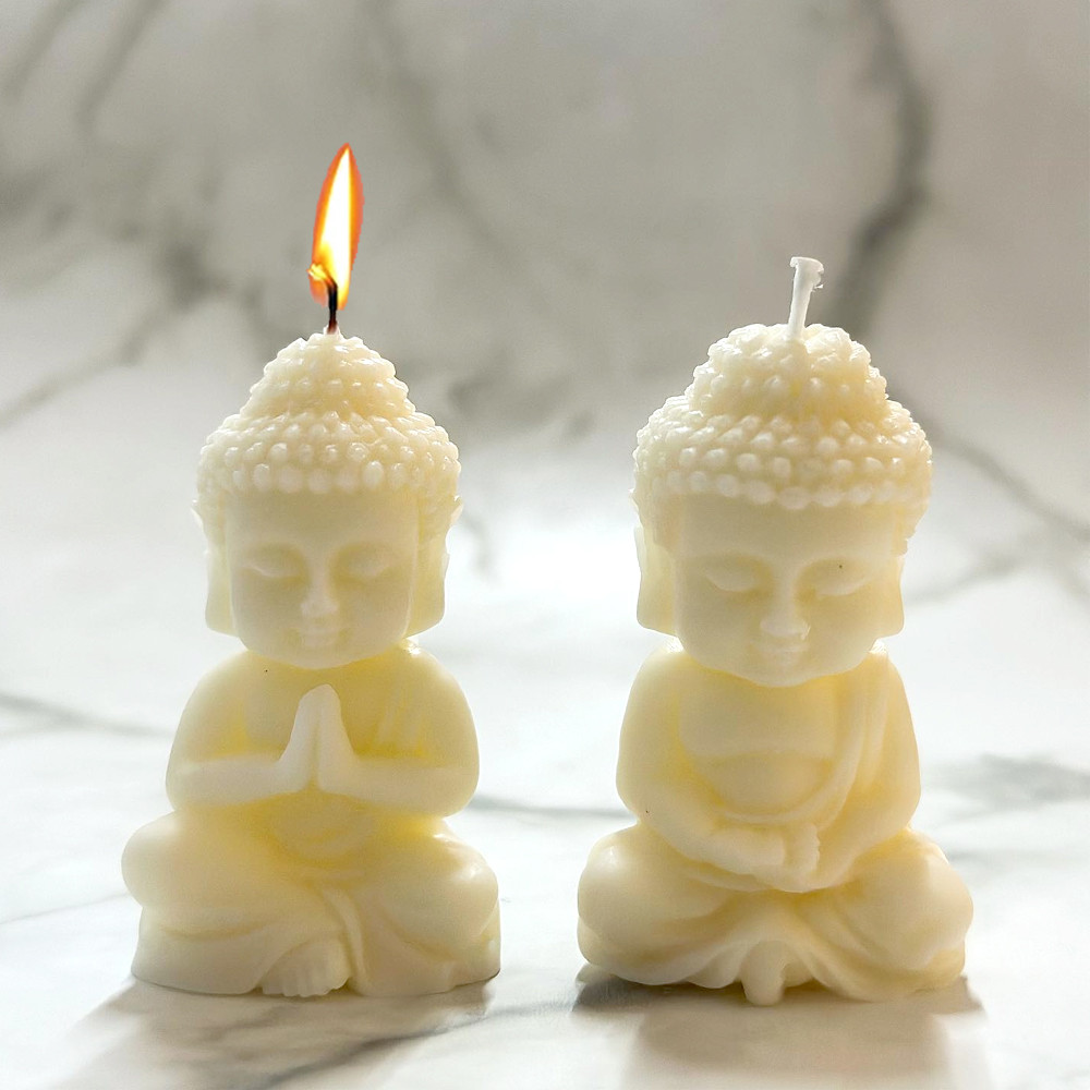 

3D Maitreya Silicone Candle Mold DIY Church Buddha Making Plaster Epoxy Resin Aroma Soap Chocolate Baking Molds Home Decor