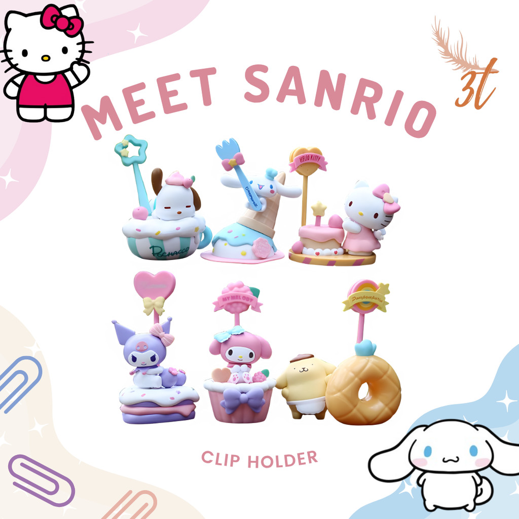 

Meet Sanrio Clip Holder/Penjepit Kertas