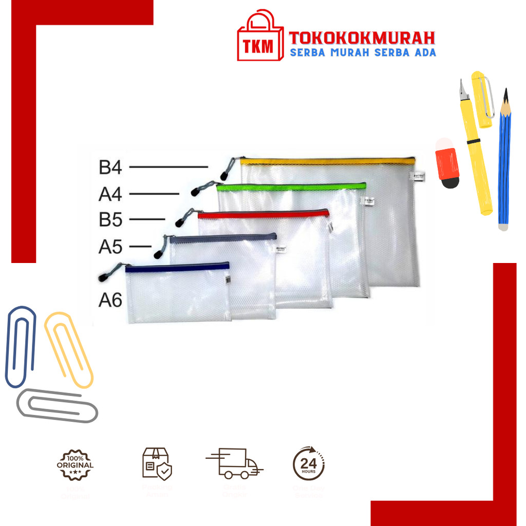 

V-TEC ZIPPER BAG 6009 B5 PUTIH PCS